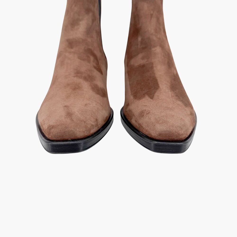 Prada Brown Suede Chelsea Ankle Boots - Picture 6 of 14